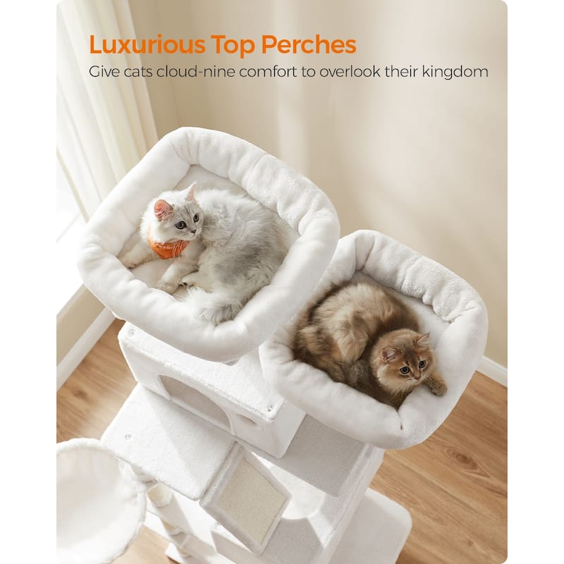 Multi-Level Cat Tree with Perches Caves and Scratching Posts