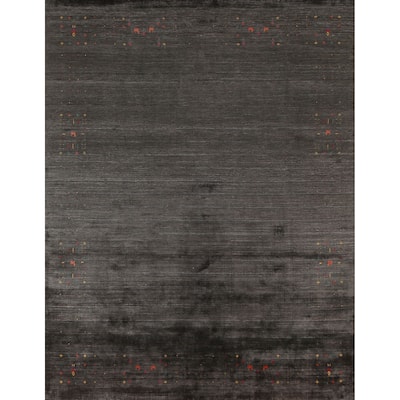 Gabbeh Area Rug Handmade Tribal Wool Carpet - 8'2" x 9'9"