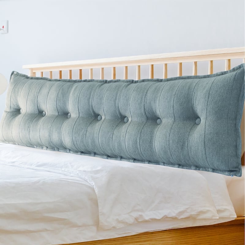 WOWMAX Button Tufted Body Pillow Bed Rest Decrative Reading Pillow Lumbar Pillow