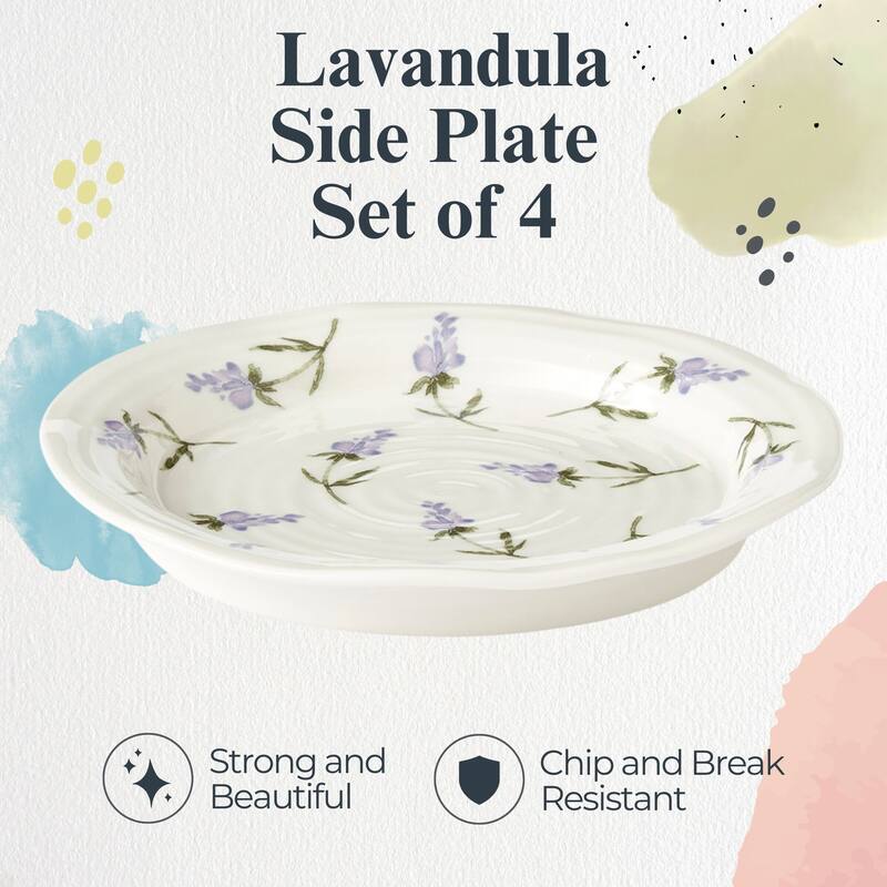 Portmeirion Sophie Conran Set of 4 Lavandula Side Plate - 6 Inch