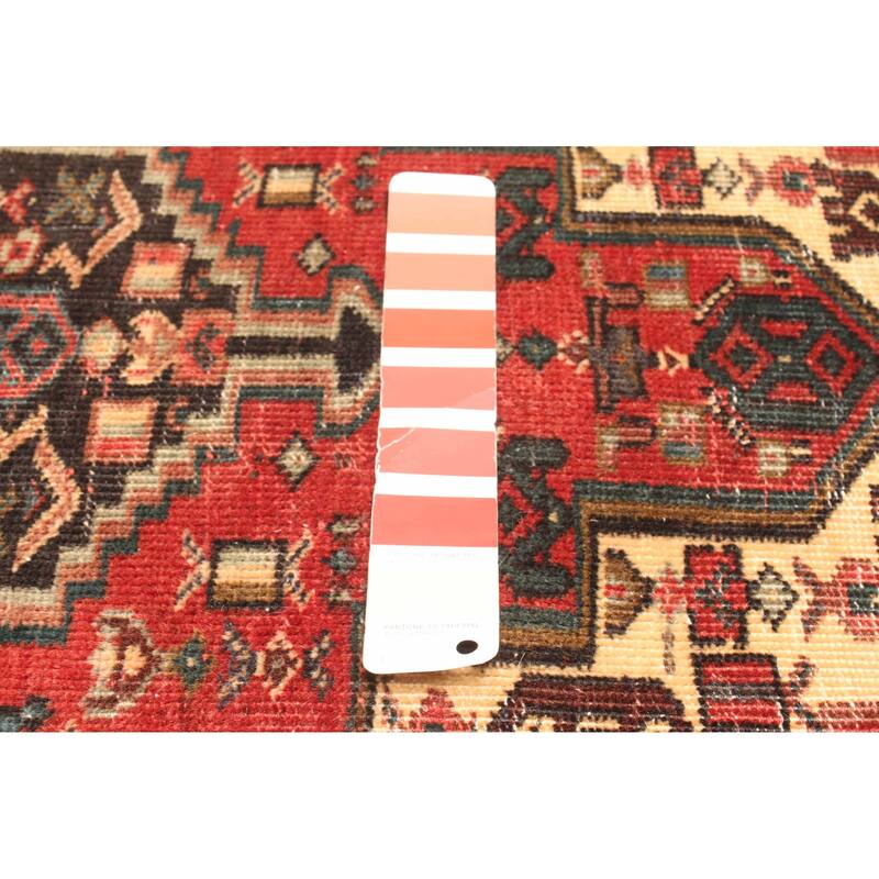 ECARPETGALLERY Hand-knotted Kayseri Vintage Dark Red Wool Rug - 3'10 x 4'2