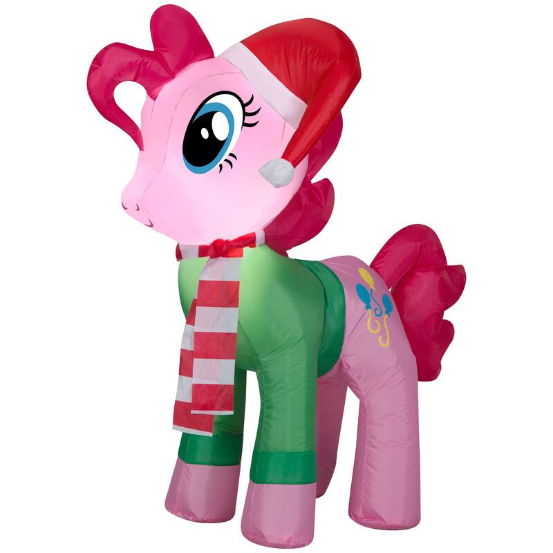 Airblown Inflatable Pinkie Pie with Santa Hat and Green Sweater
