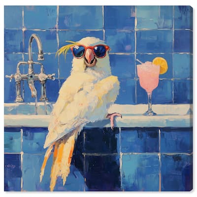 Relaxing Bird Canvas by Art Remedy, Gallery Wrapped