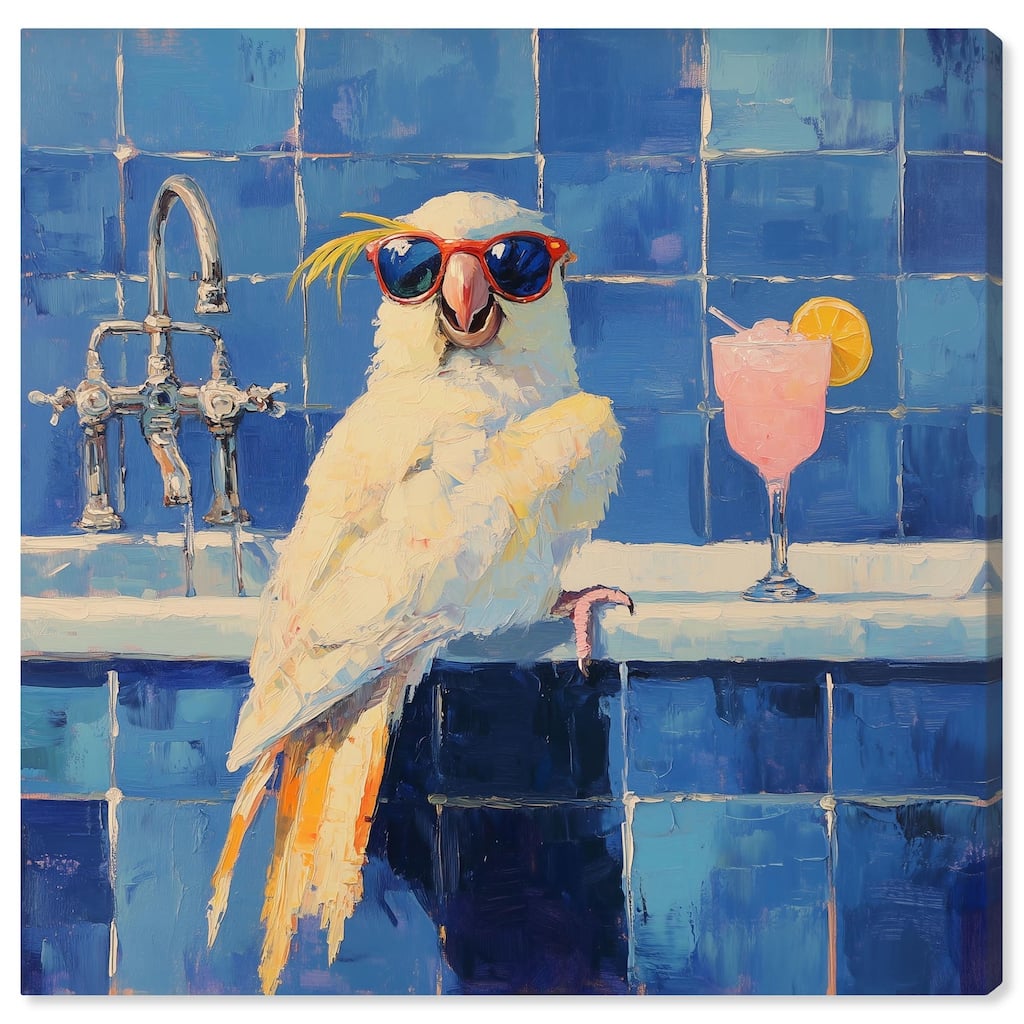 Relaxing Bird Canvas by Art Remedy, Gallery Wrapped