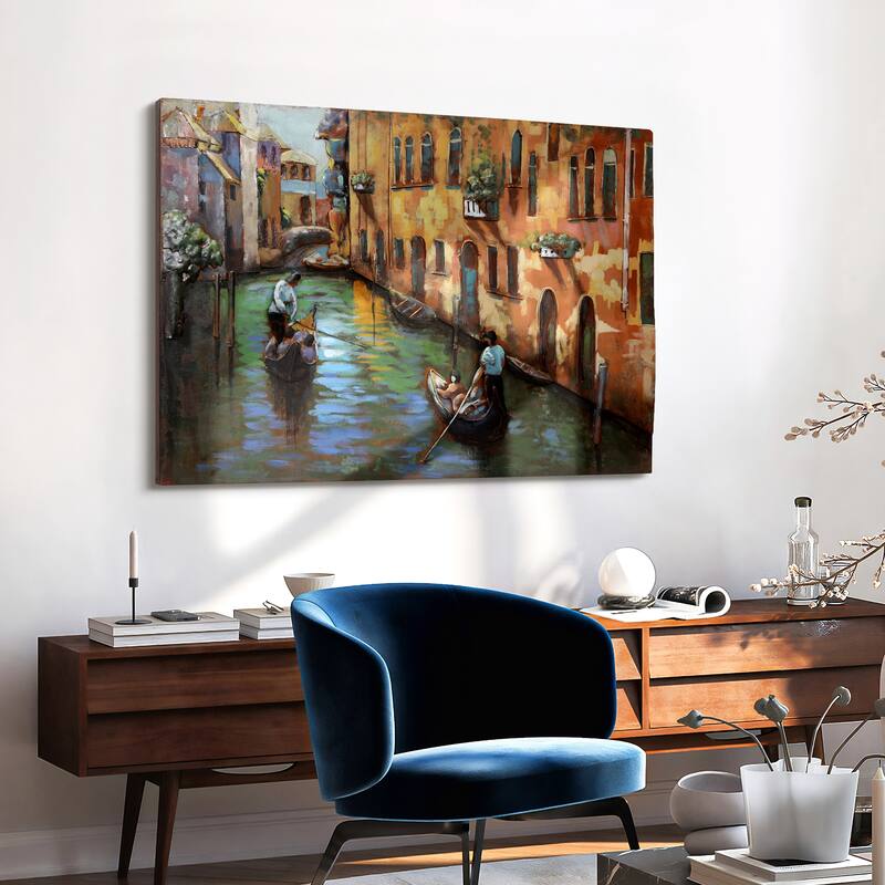 "Venice" Mixed Media Iron Hand Painted 3D Wall Art