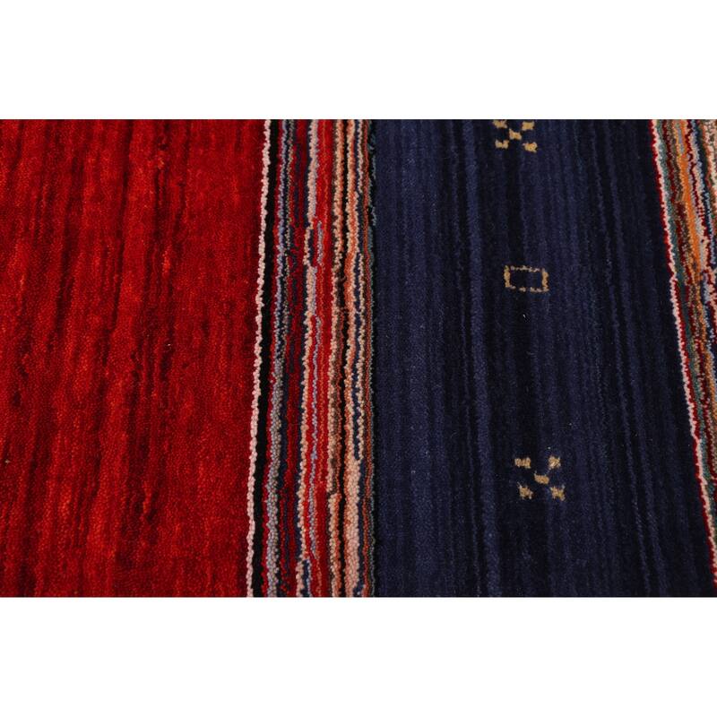 ECARPETGALLERY Hand Loomed Kashkuli Gabbeh Red Wool Rug - 6'4 x 9'7