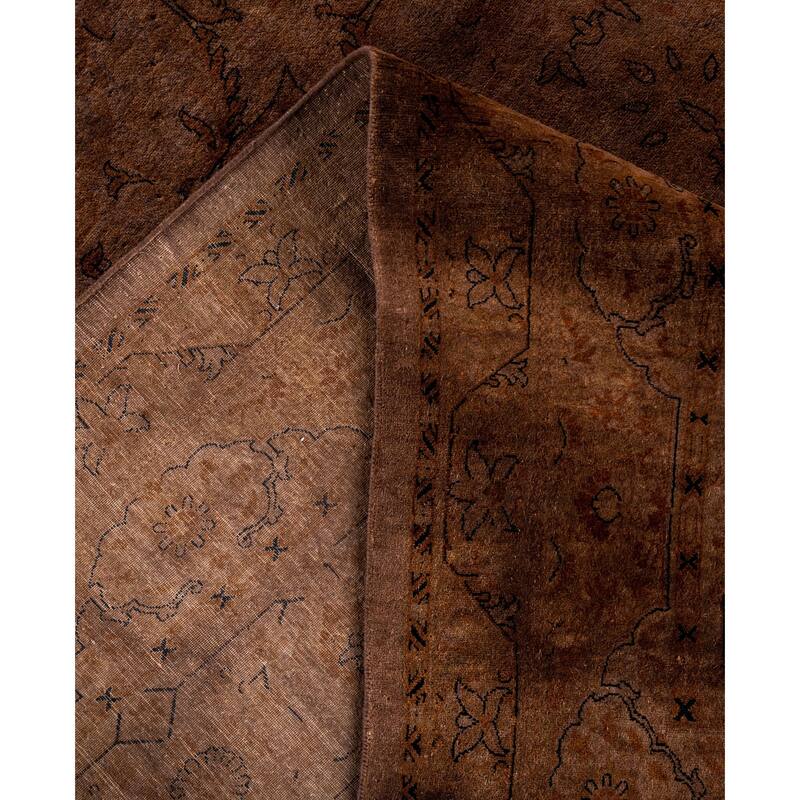 Overdyed One-of-a-Kind Hand-Knotted Area Rug - Brown - 10' 1" x 14' 10"