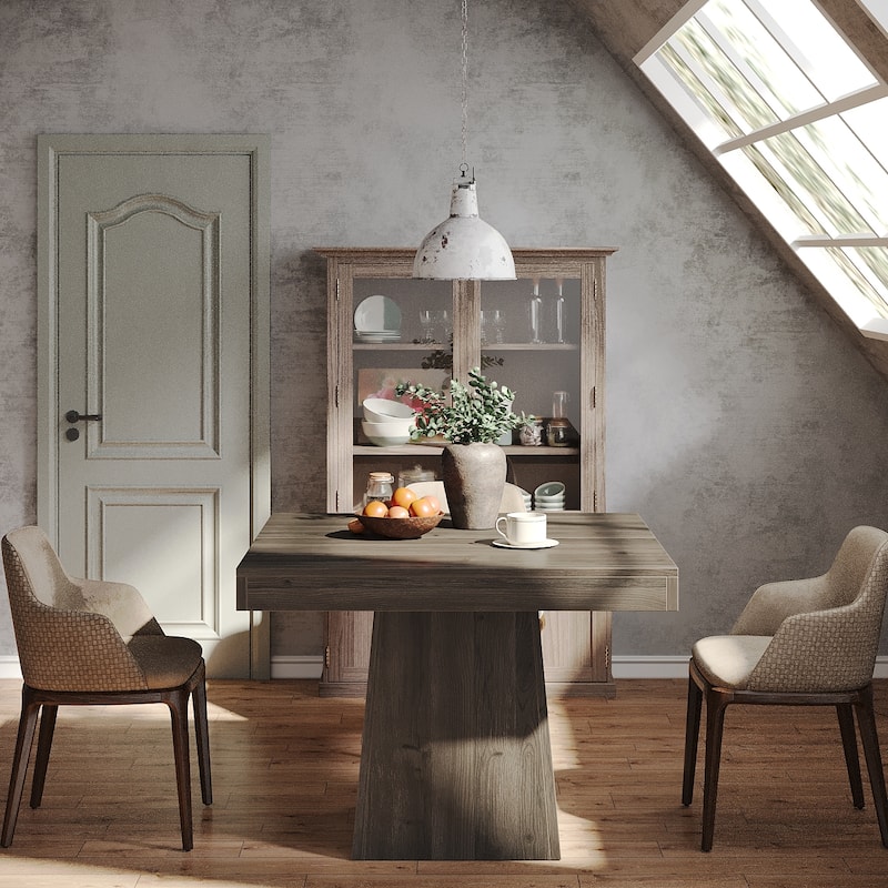 31.5-Inch Square Dining Table for 4, Farmhouse Kitchen Table for Dining Room - 31.5"D x 31.5"W x 29.53"H