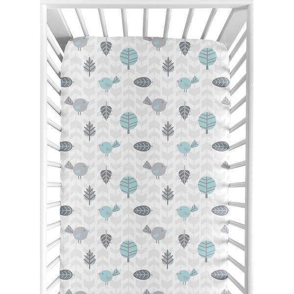 slide 2 of 6, Sweet Jojo Designs Fitted Crib Sheet for the Earth and Sky Collection