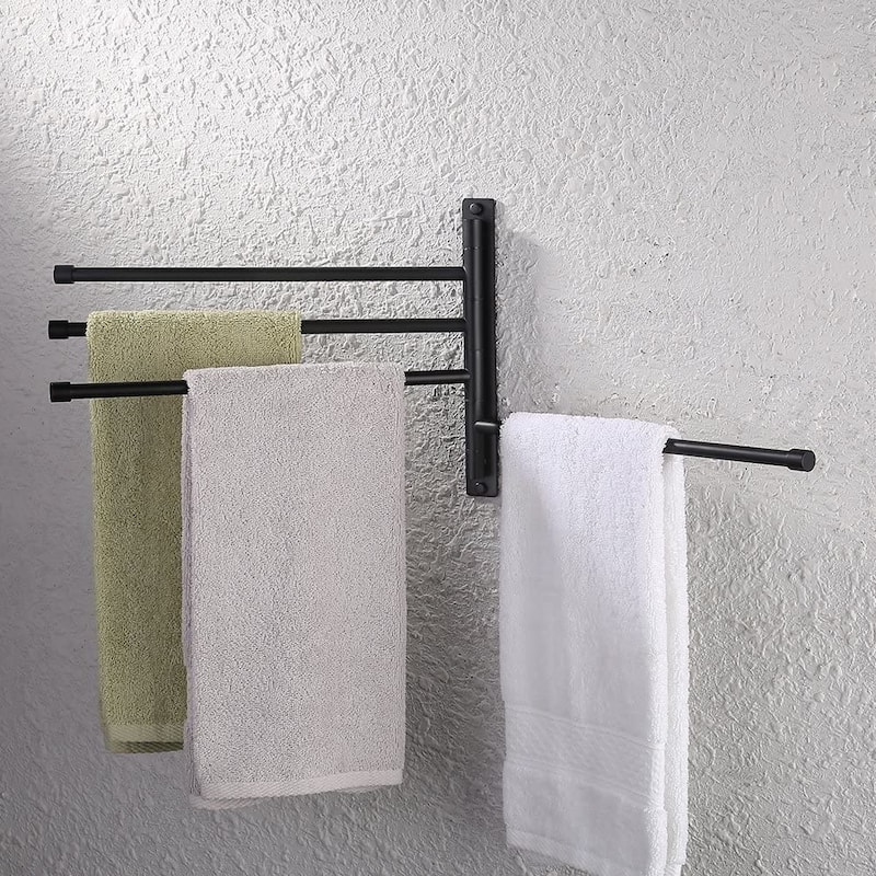 Wall Mounted Bathroom Swivel 4-Arm Towel Bar