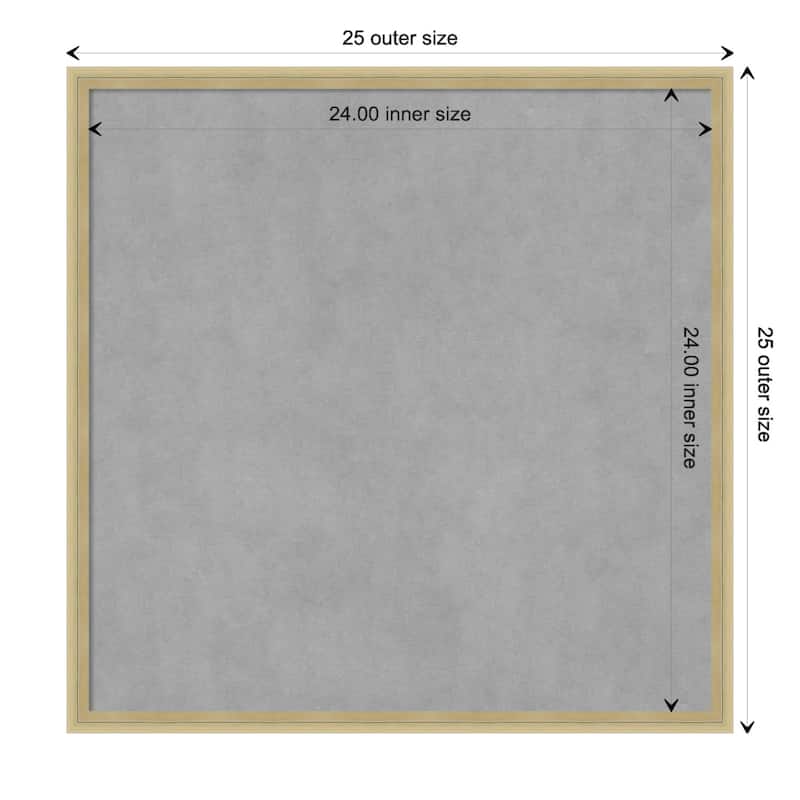 Amanti Art Lucie Champagne Framed Magnetic Board - Board Size 24x24