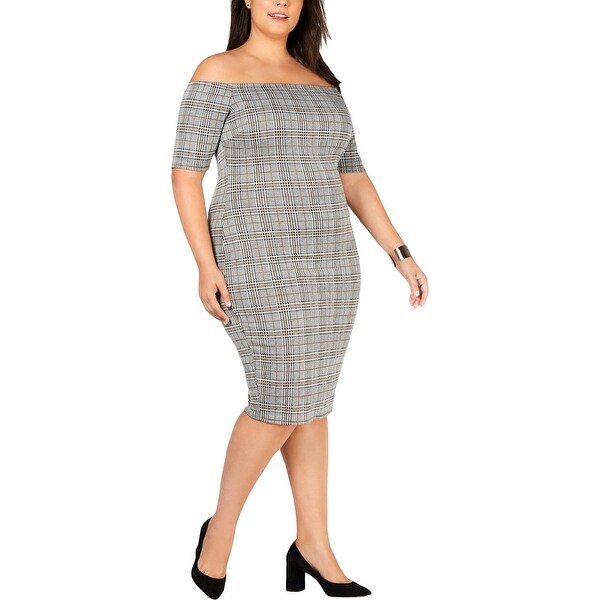 soprano off the shoulder bodycon dress Shop Womens Plus baby classic dress Do Not Iron High Neck Long Sleeve Size:60