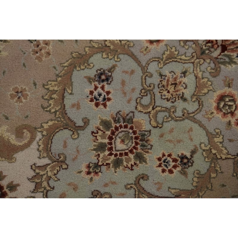 Vegetable Dye Tabriz Chinese Area Rug Handmade Wool Carpet - 8'8" x 11'6"