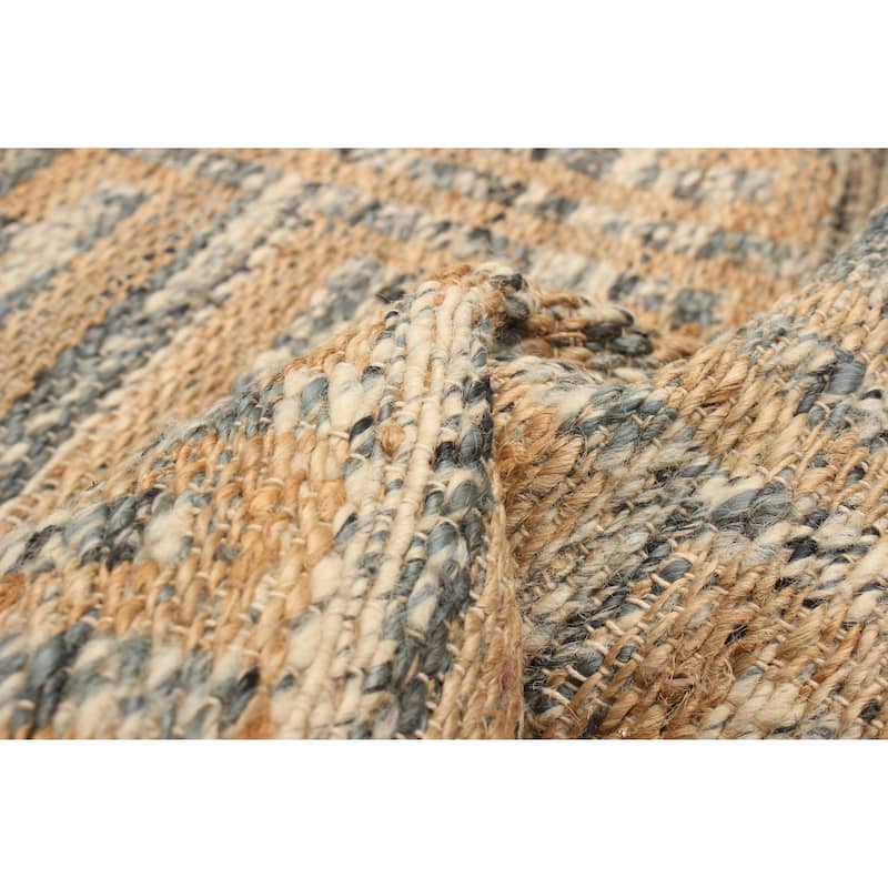 ECARPETGALLERY Flat-Weave Palas Denizli Brown Jute Kilim - 5'4 x 7'4