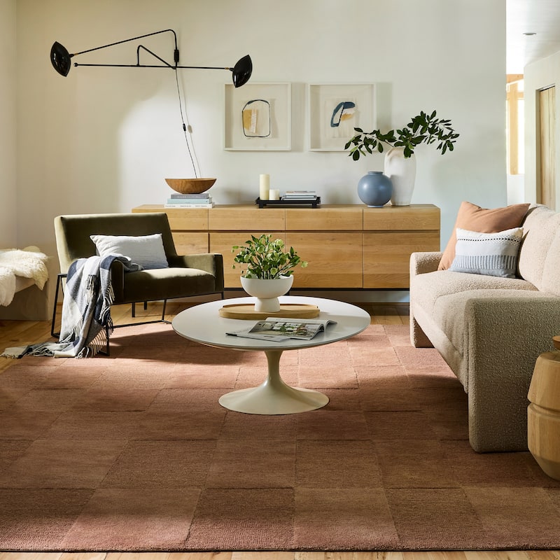 Elliot Wool Area Rug - 9'6" x 13'6" - Rust