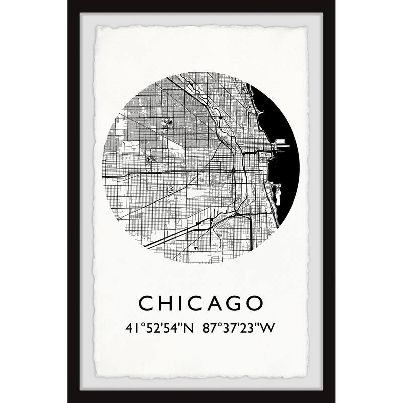 'Chicago Coordinates' Framed Painting Print
