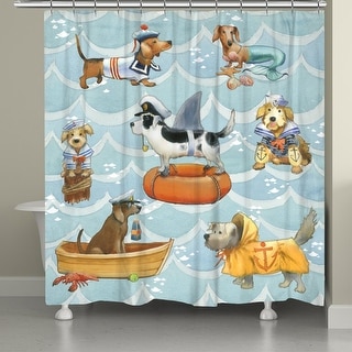 Salty Dogs Shower Curtain - Multicolor - 71x74