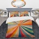 preview thumbnail 2 of 5, Designart "Colorful Mid Century Optical Serenade I" Multi-Color Mid-Century - Bed Cover Set With Shams