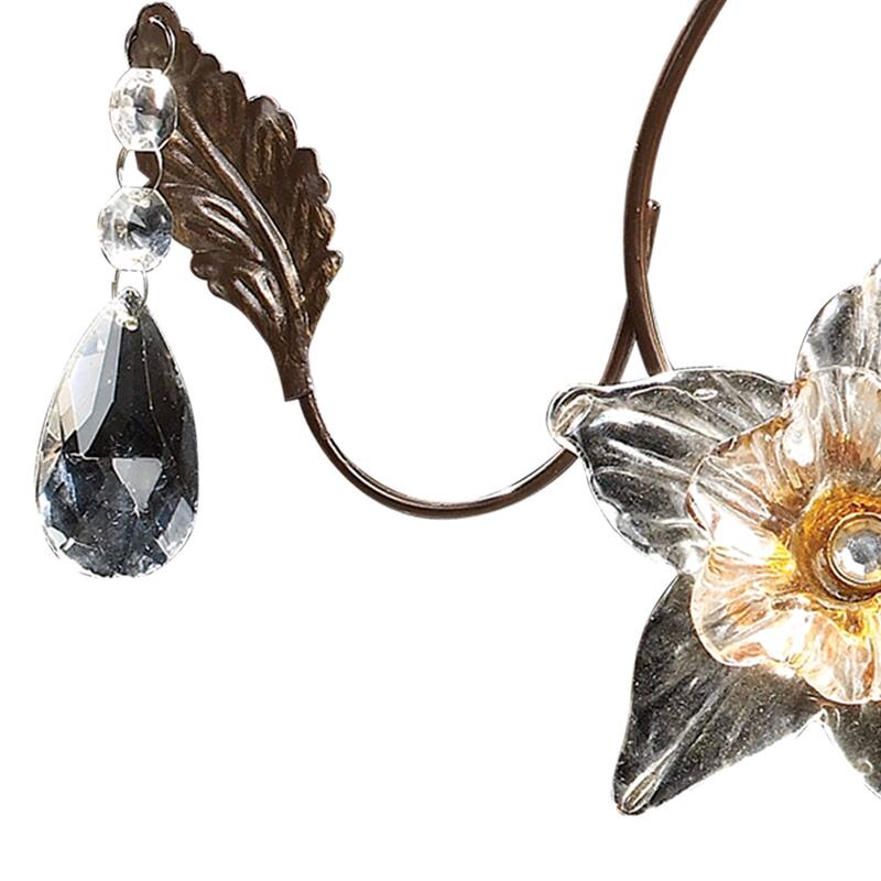 Elk Home Cristallo Fiore Deep Rust Crystal 3 Light Vanity Light