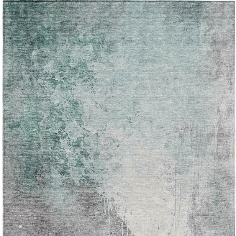 HomeRoots Abstract Transitional Rectangle Outdoor Rug