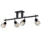 preview thumbnail 2 of 1, Zefina Matte Black 4-light Track Light