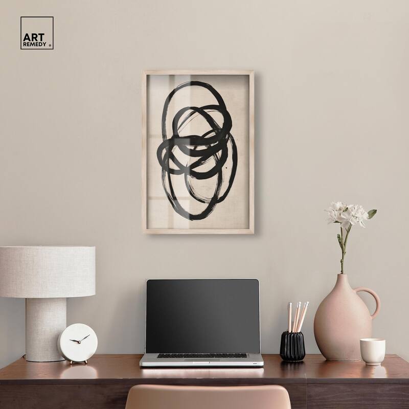 Beige Black I Shadowbox by Art Remedy