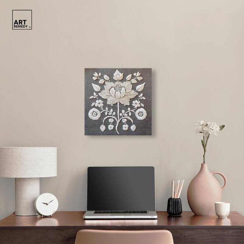 Stitched Symmetry II Canvas by Art Remedy, Gallery Wrapped