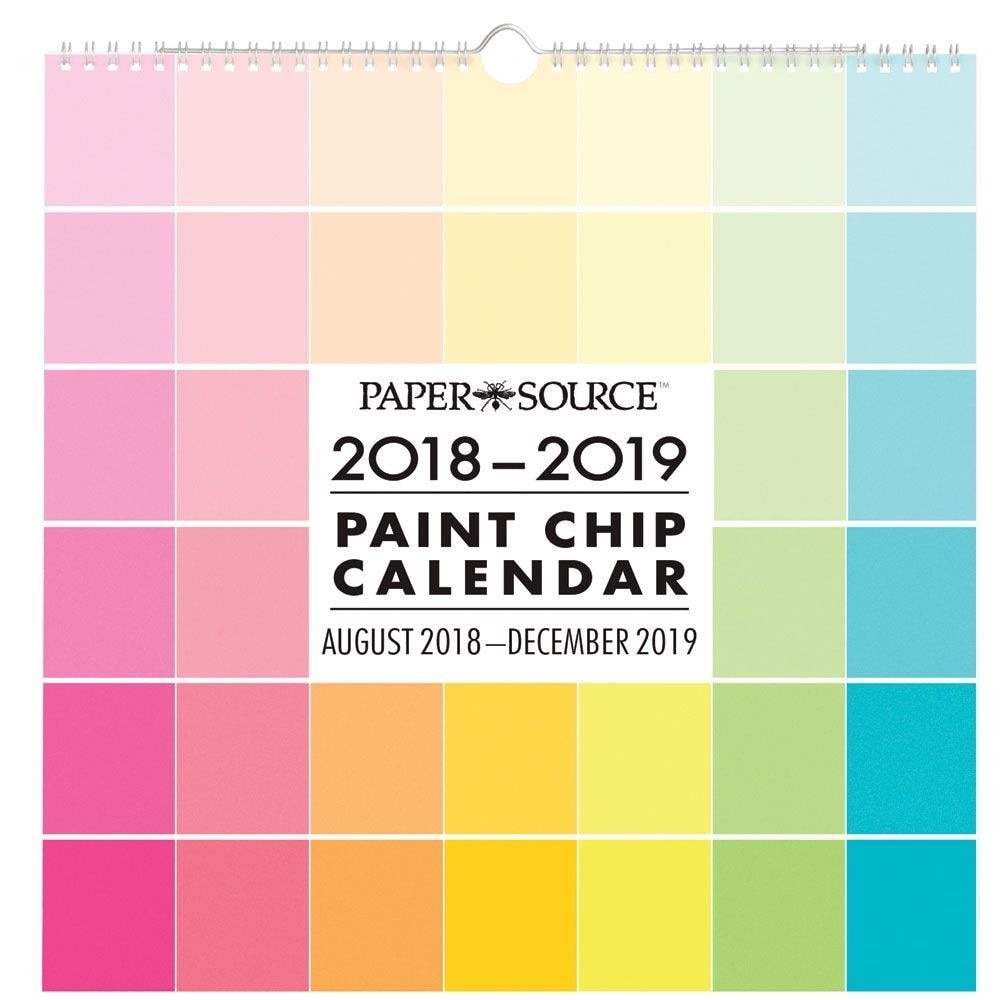 Shop Paint Chip Wall Calendar Modern Pop Art By Waste Not Paper