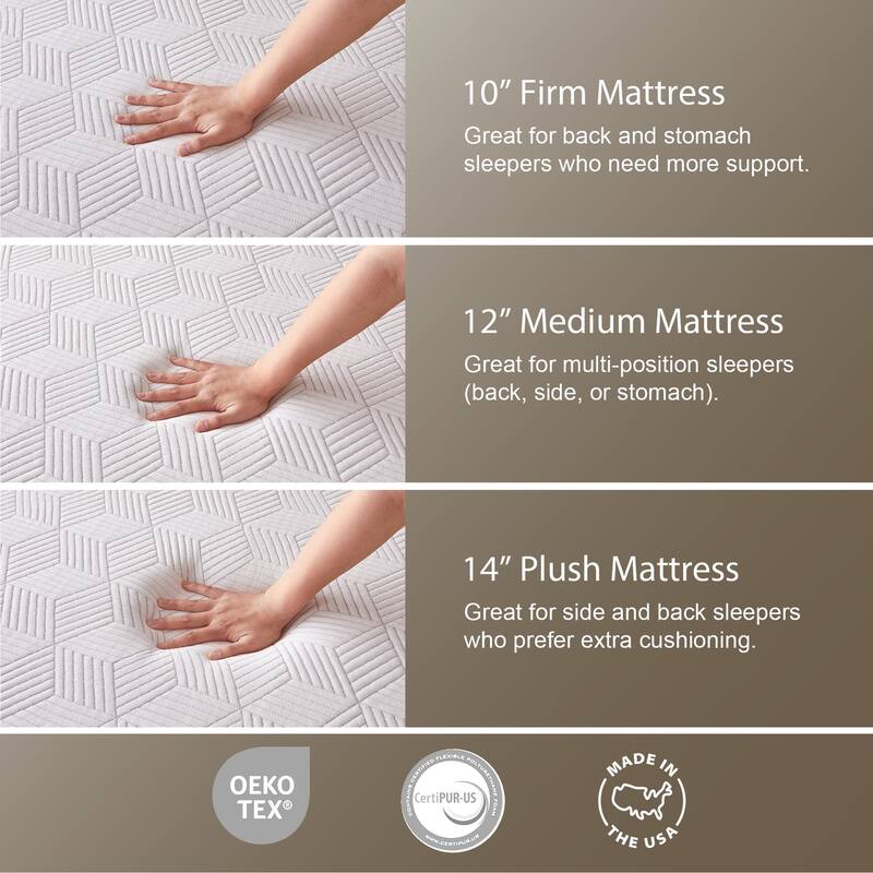 Renanim Hybrid Foam Mattress-in-a-Box, Cooler Sleep, Breathable, Supportive, Pressure Relief