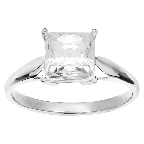 3 ct Cubic Zirconia Engagement Ring in 10K White Gold