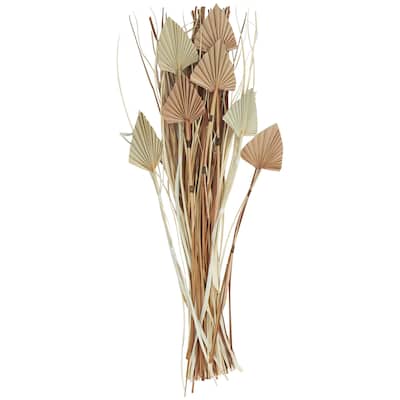 Dried Plant Palm Leaf Home Decor Natural Foliage with Grass - Brown - Roche River Decor