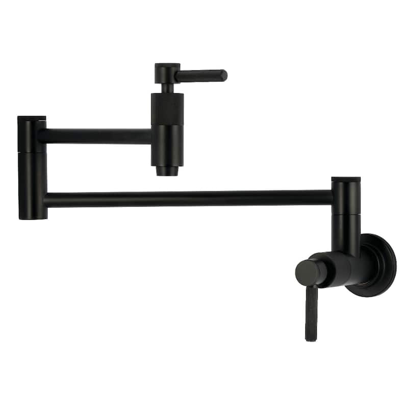 Kingston Brass Essex Double-Handle Wall-Mount Pre-Rinse Bridge Kitchen Faucet