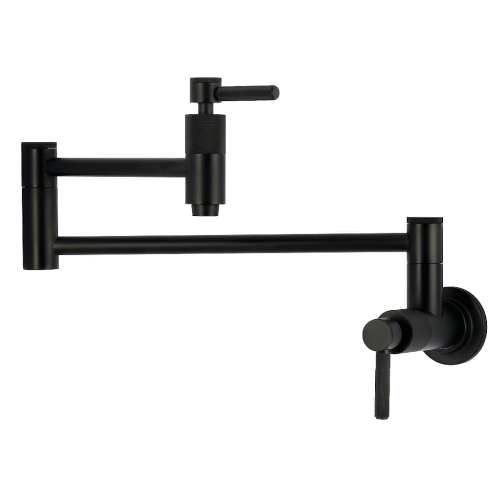 Kingston Brass Essex Double-Handle Wall-Mount Pre-Rinse Bridge Kitchen Faucet