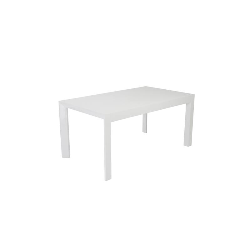 HomeRoots 63" White Wood Dining Table - 63.00 in. x 29.50 in. x 35.50 in.
