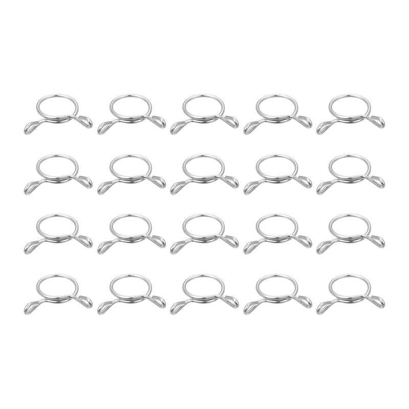Fuel Line Hose Clips, 304 Stainless Steel Tubing Spring Clamps for Motorcycle - 18mm