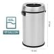 preview thumbnail 27 of 28, 17 Gallon/65 Liter Stainless Steel Trash Can, Round Trash Can