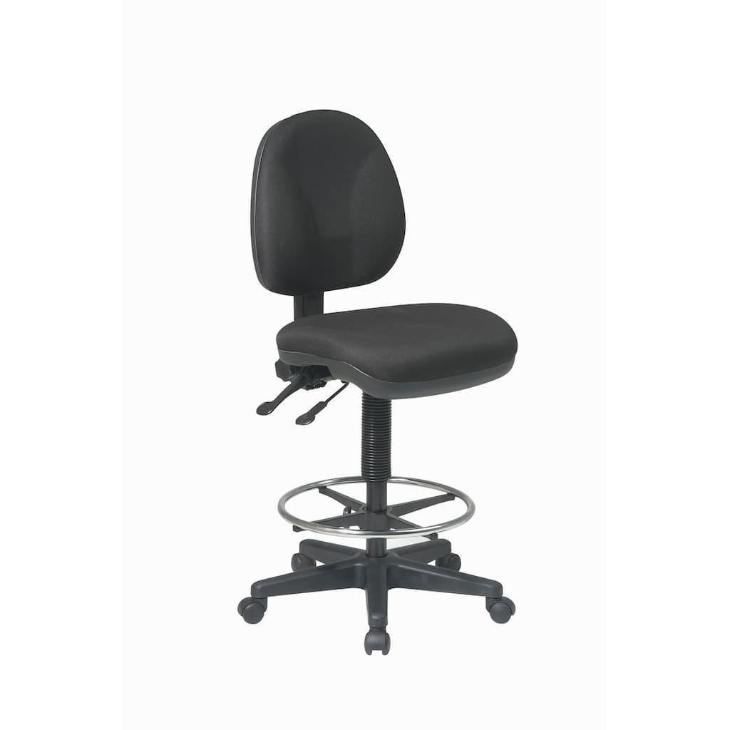 Ergonomic Drafting Chair with Dual Wheel Carpet Casters