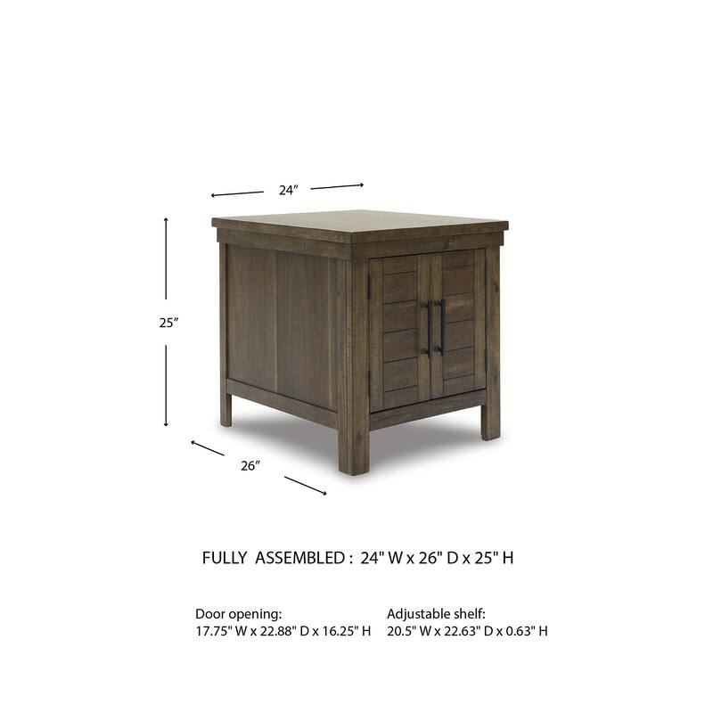 Signature Design by Ashley Moriville Brown End Table - 24"W x 26"D x 25"H