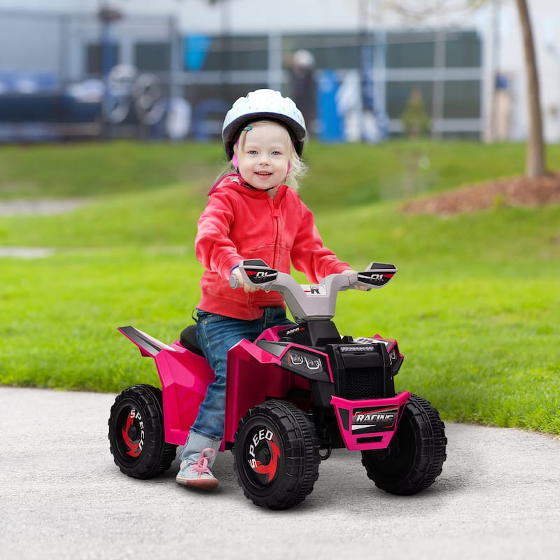 Pink Kids Ride-On Quad All-Terrain Car with Wear-Resistant Wheels, Stylish Ride-On Car Off-Road Toy Car