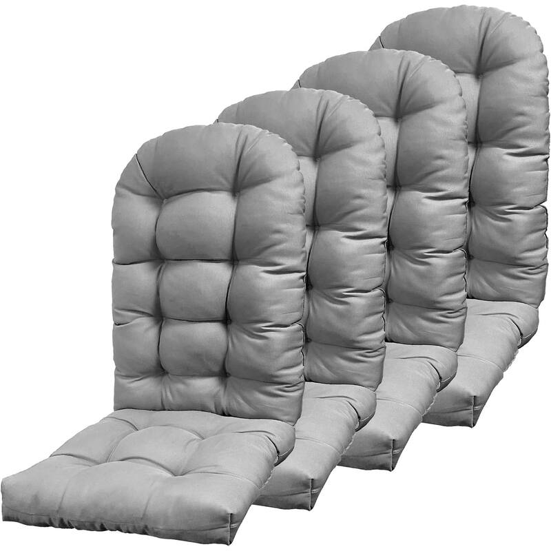 WINSOON 49x20x5 Inch Adirondack Chair Cushion Set of 4, Thickened and High Back Chair Cushion - Grey