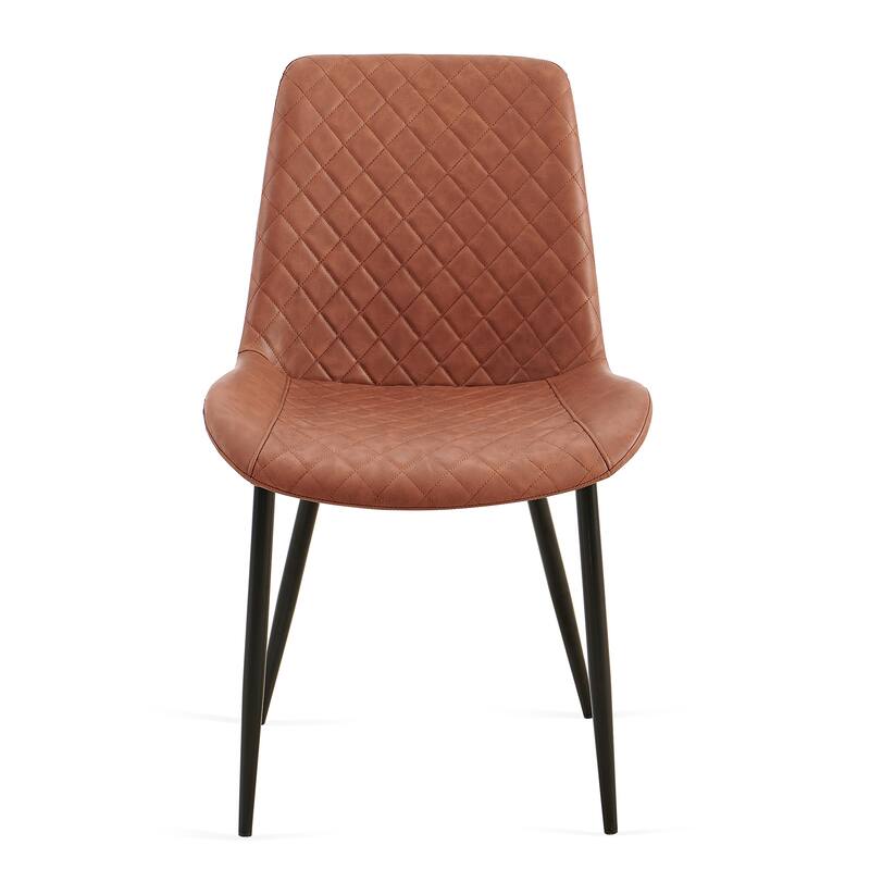Set of 4 Leathaire Dining Chairs ,Mid-Century Modern Chairs Kitchen Living Room Armless Side Chair