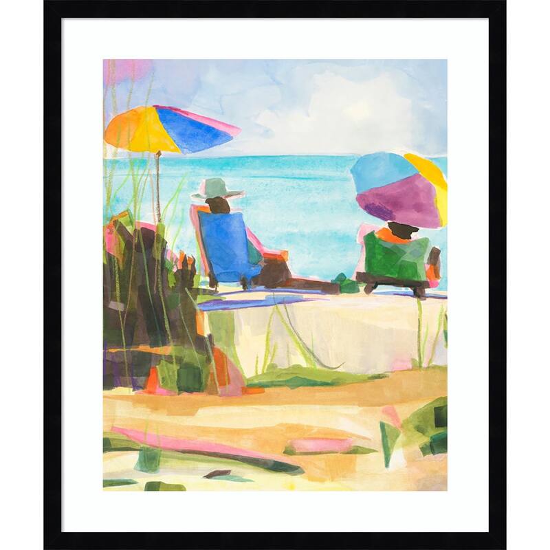 Sitting No. 2 by Sally Wille Wood Framed Wall Art Print