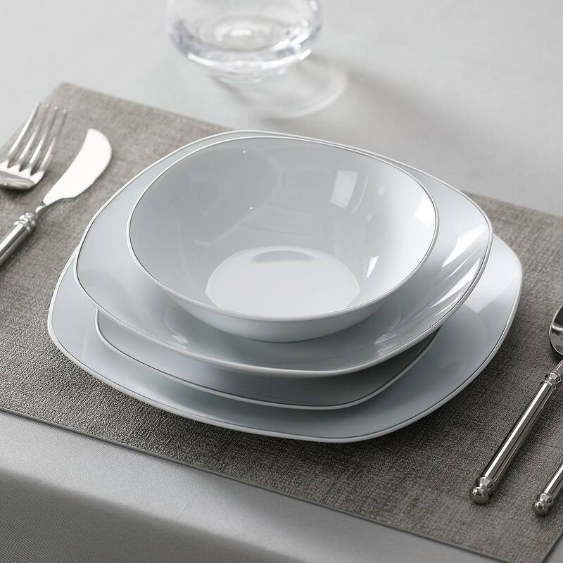 MALACASA Elisa Basic Porcelain Dinnerware Set (Service for 6)