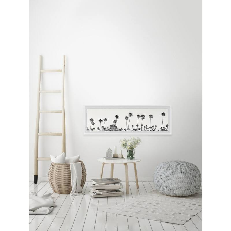 Palm Tree Wall Art - Asian Allure Framed Print - Black & White Tree Photography - Home Decor Accent