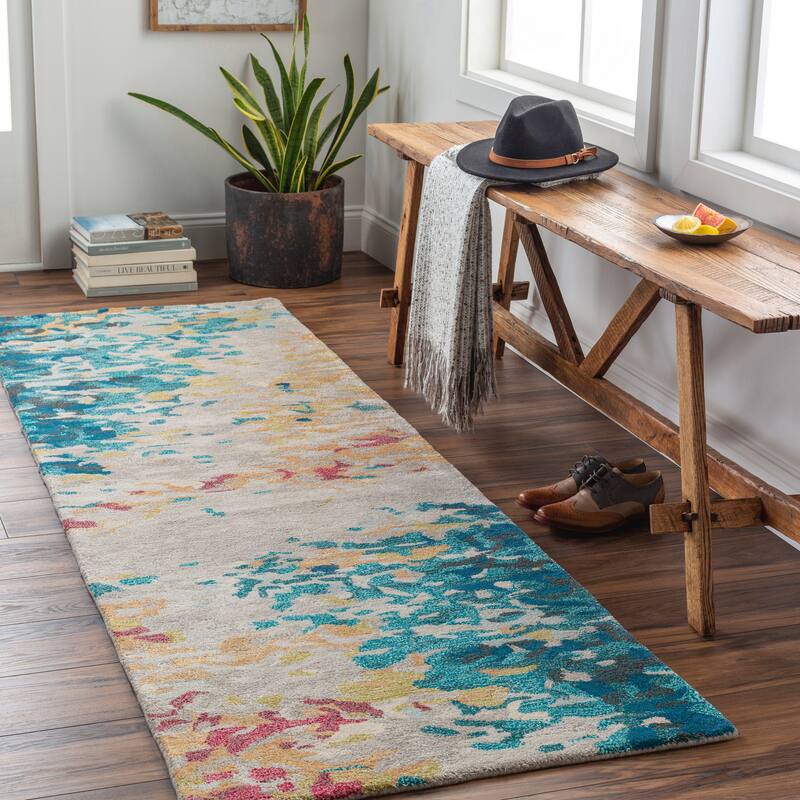 Ele Handmade Modern Abstract Wool & Viscose Area Rug