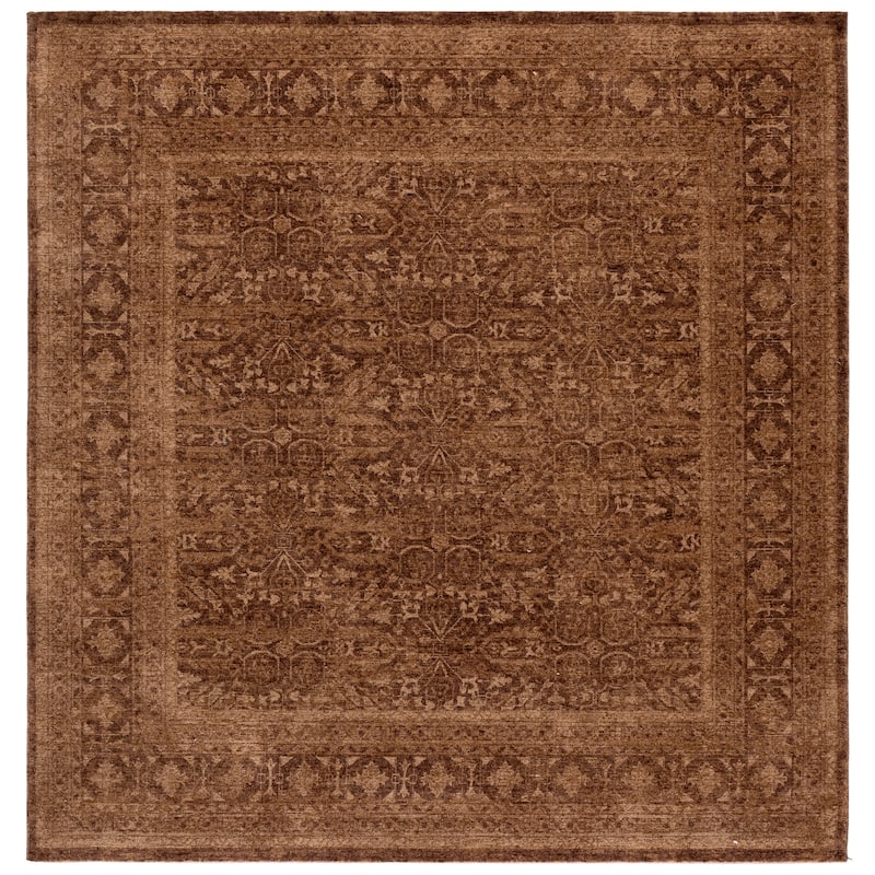 SAFAVIEH Vintage Overdye Noortje Rug - 6'7" Square - Brown