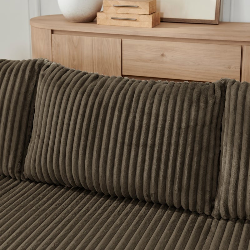 94.1" U-Shaped Sectional Sofa with Two Movable Ottomans