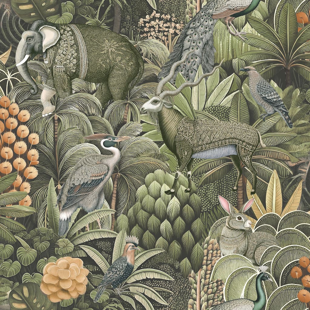 Graham & Brown Jungle Jamboree Sage Wallpaper