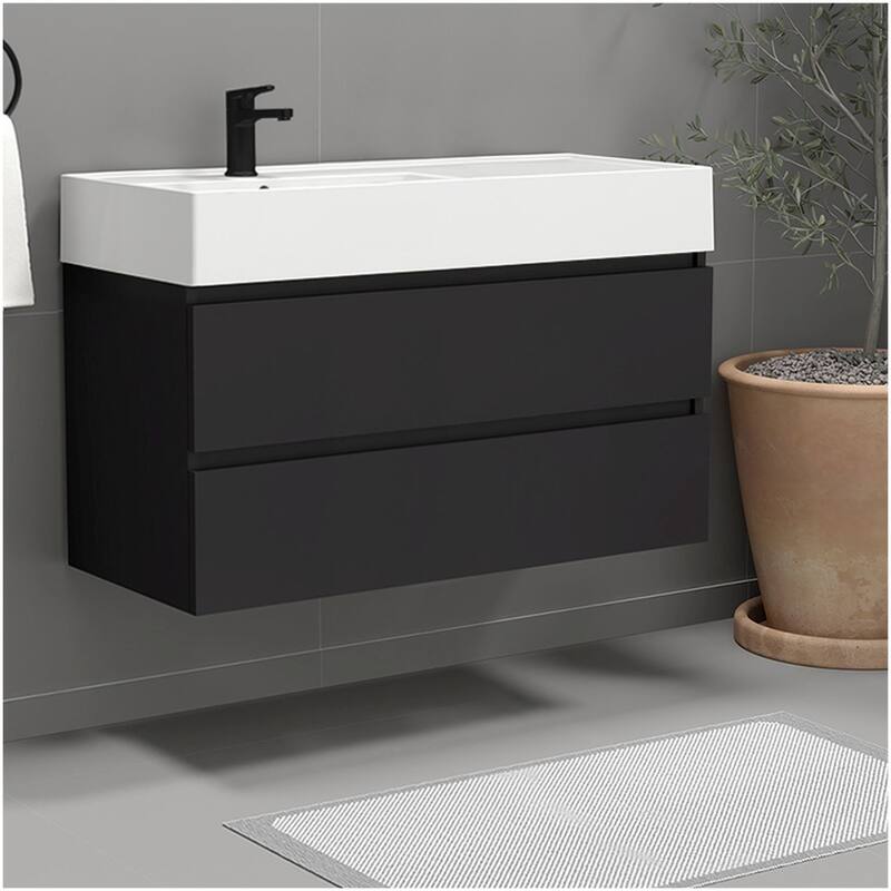 Nameeks Block-4018-W Block 40" Wall Mounted Single Basin Vanity Set