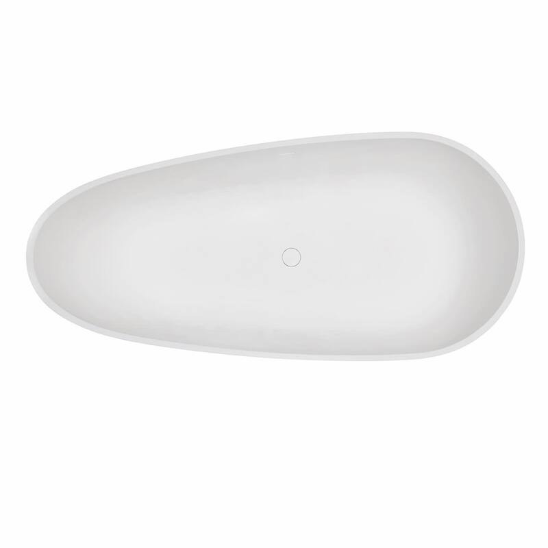 Kingston Brass VRTOV713422 Arcticstone 72" Free Standing Solid Surface